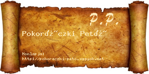 Pokoráczki Pető névjegykártya